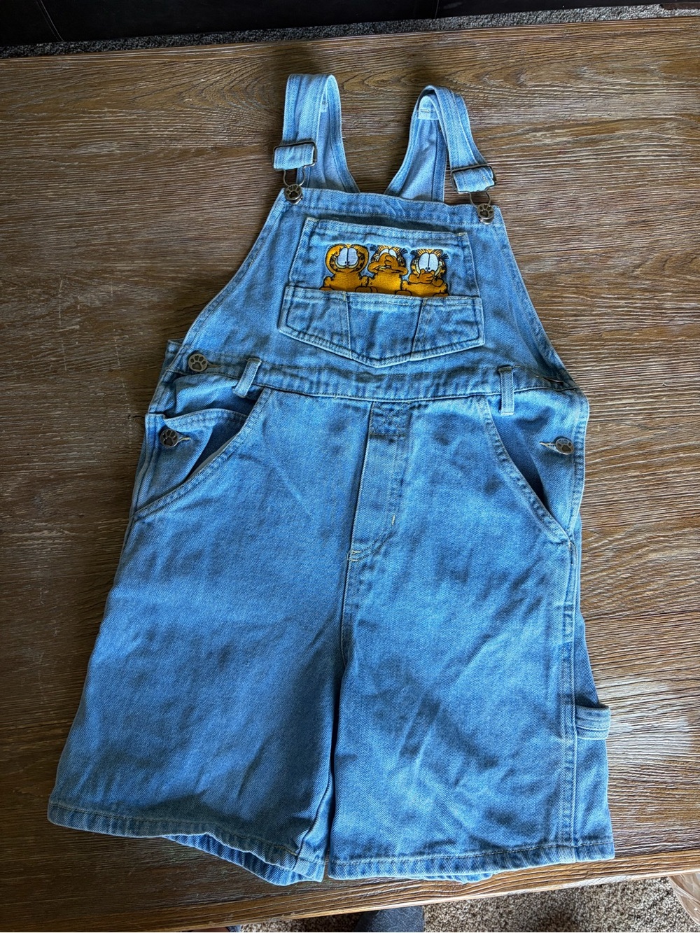 Vintage 90s Garfield Jerry Leigh denim overalls